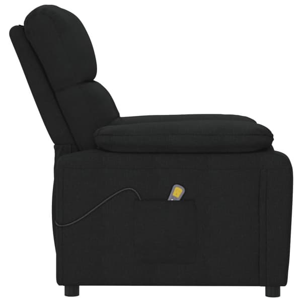 Massagefåtölj svart tyg