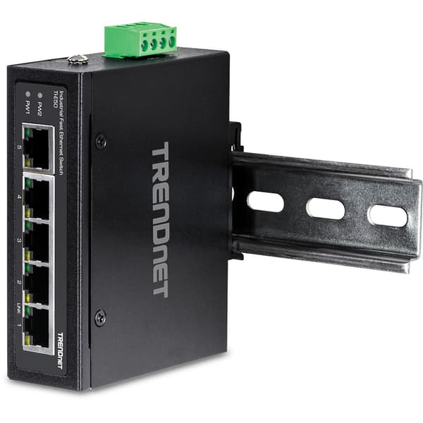 Trendnet TI-E50 nätverksswitchar Ohanterad Fast Ethernet (10/100) Svart