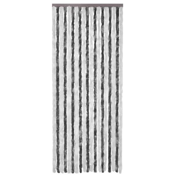 Insektsdraperi grå och vit 90x220 cm chenille