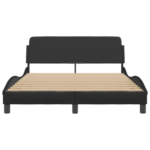 Bed Frame "Dover" Black 120x200 cm Faux Leather