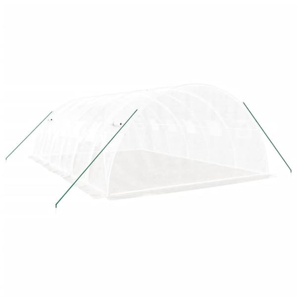 Växthus med stålram vit 24 m² 6x4x2 m