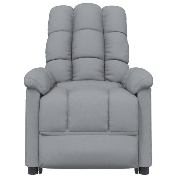 Elektrisk massagefåtölj ljusgrå tyg