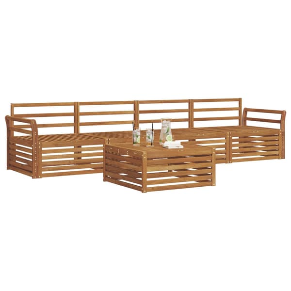 Utomhussoffset 5 pcs Naturfärg