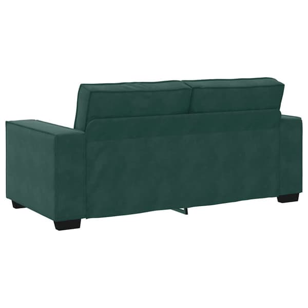 Soffa 2-sits mörkgrön 180x78x84 cm sammet