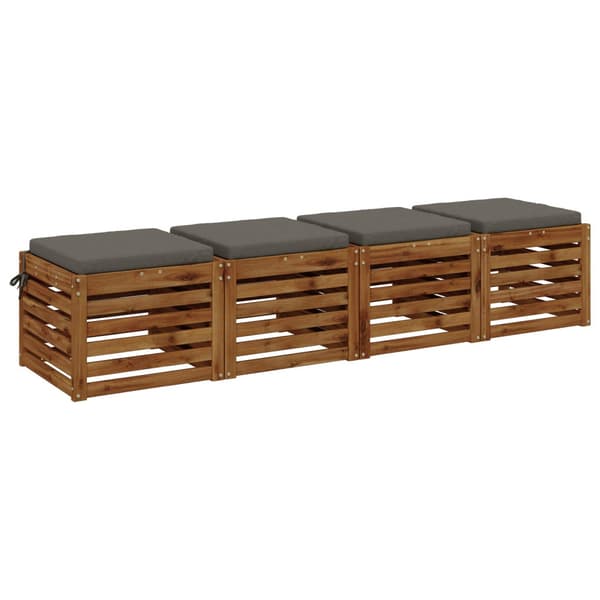 4-delade Sittdynor SOEST 4 st 100% Polyester Grå 40 x 40 x 5 cm
