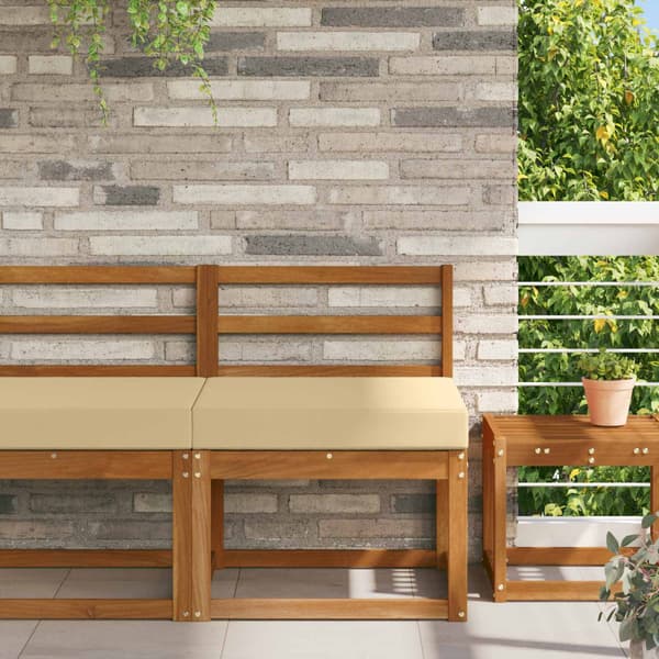 Utomhus Soffa Kudde Beige 60 x 60 x 8 cm Polyester