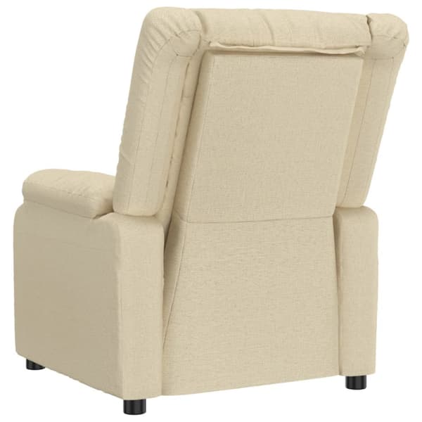 Reclinerfåtölj gräddvit tyg