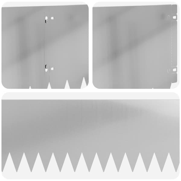 Kant för gräsmatta 10 pcs 103 x 25 cm Stål Silver