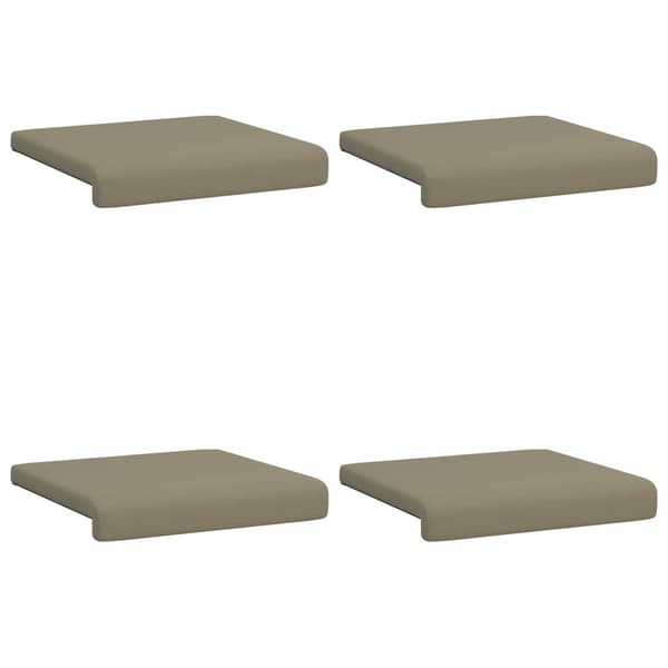 Bänk kudde 4 st Texturerad Sammet Kaki Djup 35 cm