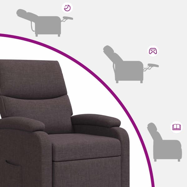 Recliner Mörkbrun Tyg