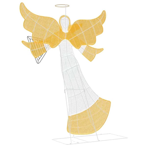 Belyst Vinkel Varmvit 116 x 29 x 158.5 cm Polyester