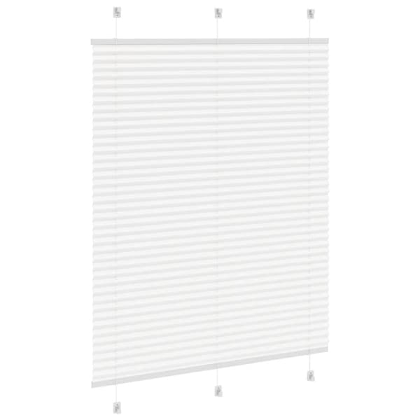 Plisserad persienn vit 110x150 cm tyg bredd 109,4cm polyester