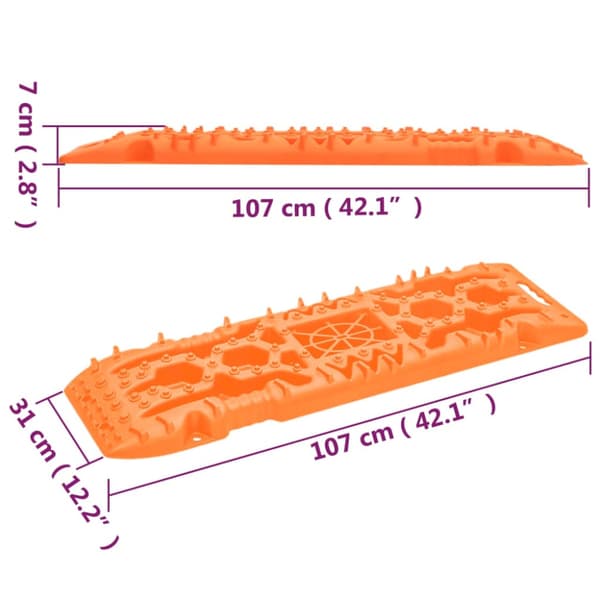 Greppmattor 2 st orange 107x31x7 cm nylon