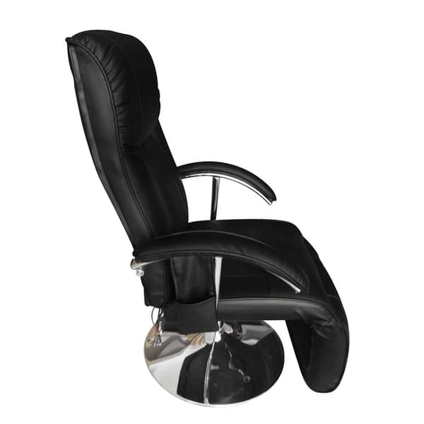 Massagefåtölj svart konstläder