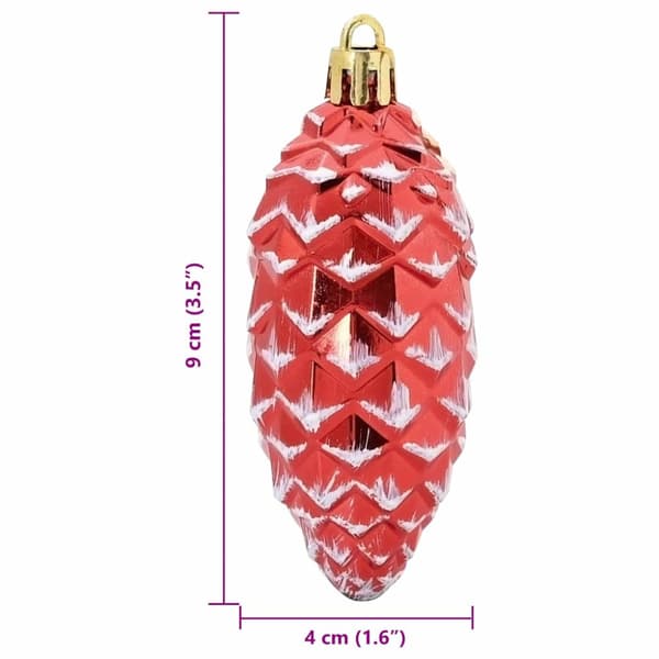 Julgran Kottboll 40 pcs Röd Plast