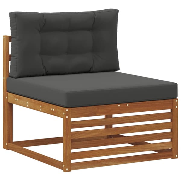 Utomhussoffset 8 pcs Naturlig och Antracit