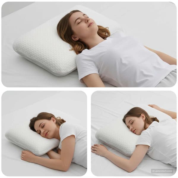 Sovkudde Enfärgad Vit 60 x 40 x 10 cm Minneskum