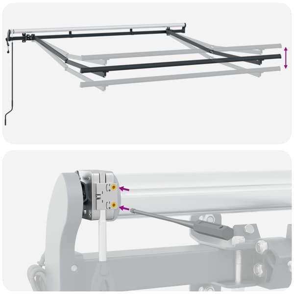 Markisram Antracit 2,5 x 2 m Metall