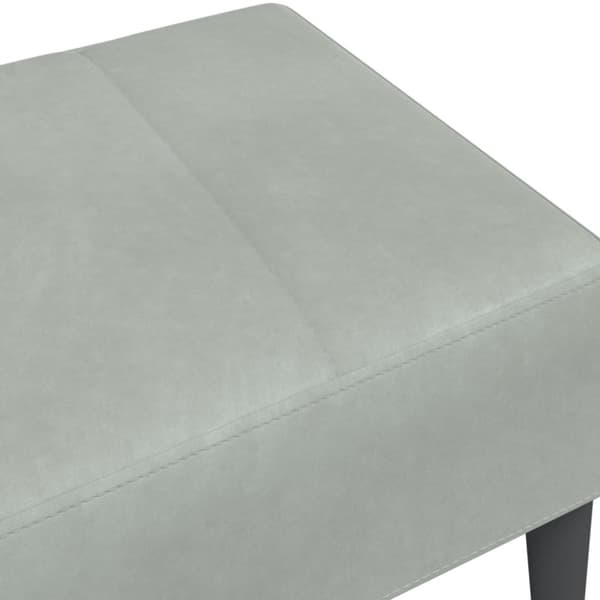 Fotpall Ljusgrå 77x55x31 cm sammet