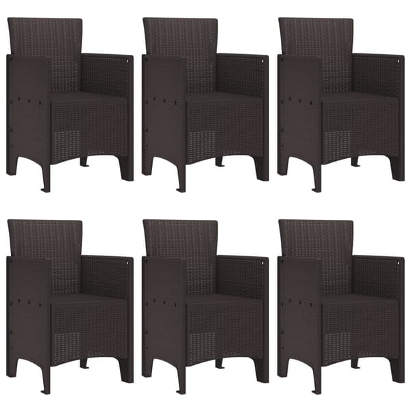 Trädgårdsmöbelset 7 pcs Brun Polt rotting