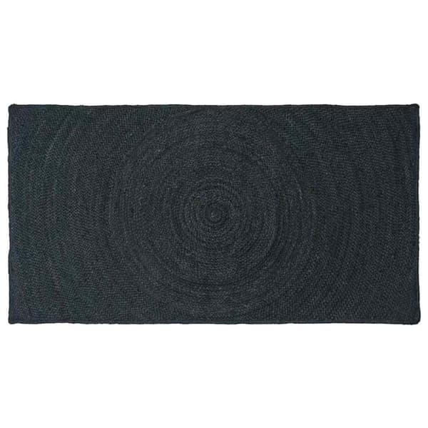 Områdesmattor Rektangulär Mörkgrå 80 x 150 cm Jute
