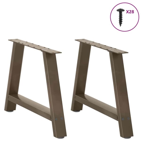 Soffbordsben A-formade 2 st 70x(42-43) cm stål