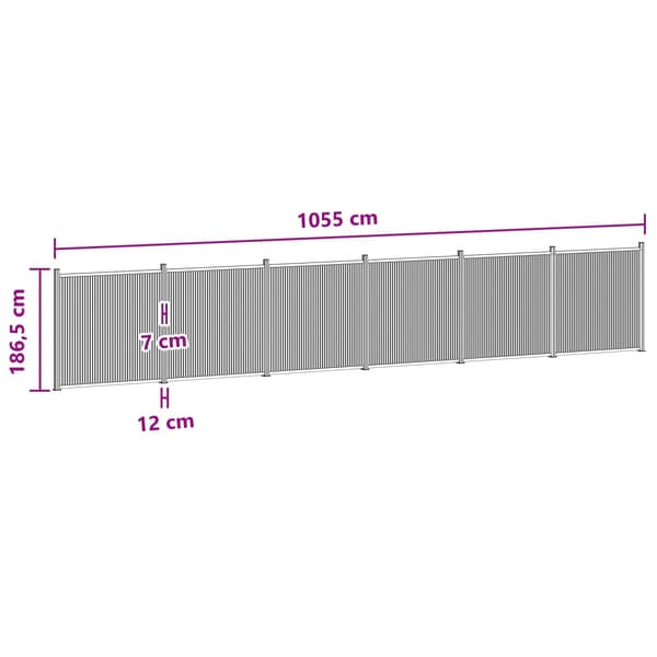 Stängselpanel 6 pcs WPC och aluminium Svart