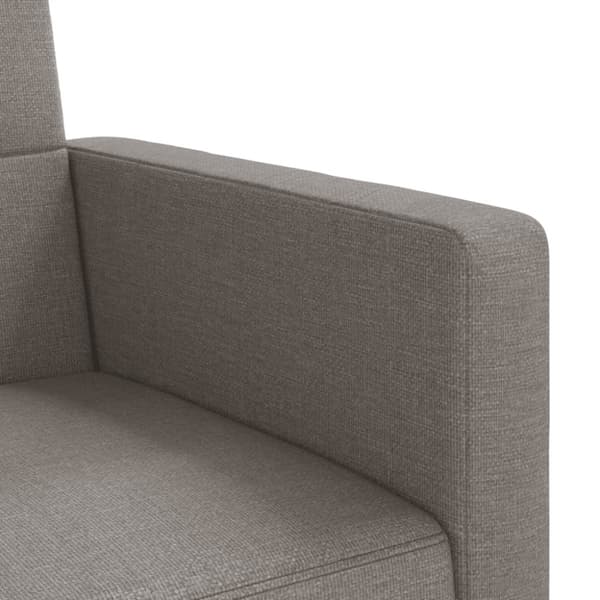 Bäddsoffa med kuddar taupe tyg