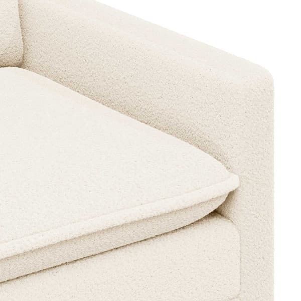 Soffa Gräddvit 76 x 81 x 87,5 cm Tyg