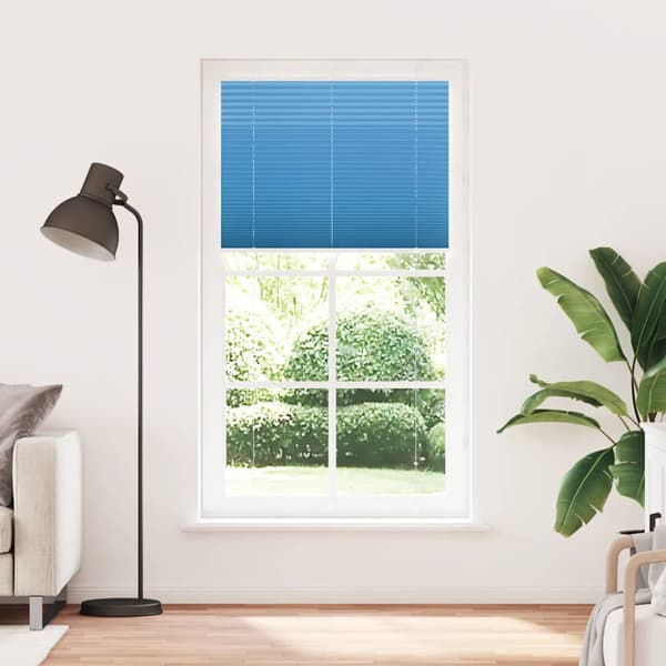 Plisserad persienn blå 100x200 cm tyg bredd 99,4 cm polyester