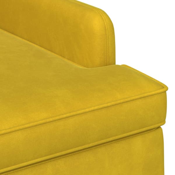Loveseat med knapprapport Ljusgul 111 x 65 x 79 cm Sammet