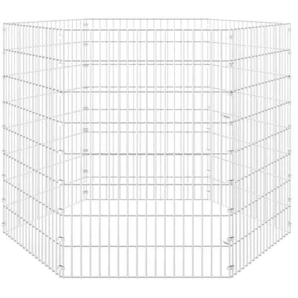 Husdjursbur 6-panel 54x80 cm galvaniserat järn