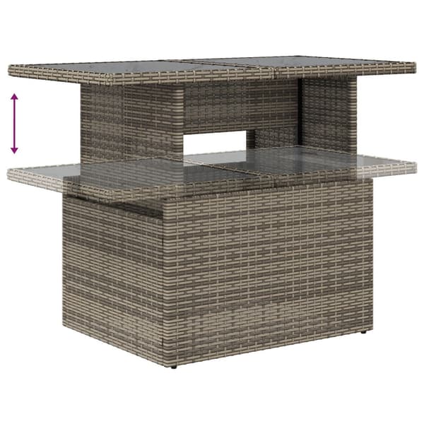 Soffset med kudde 6 pcs Grå konstrotting