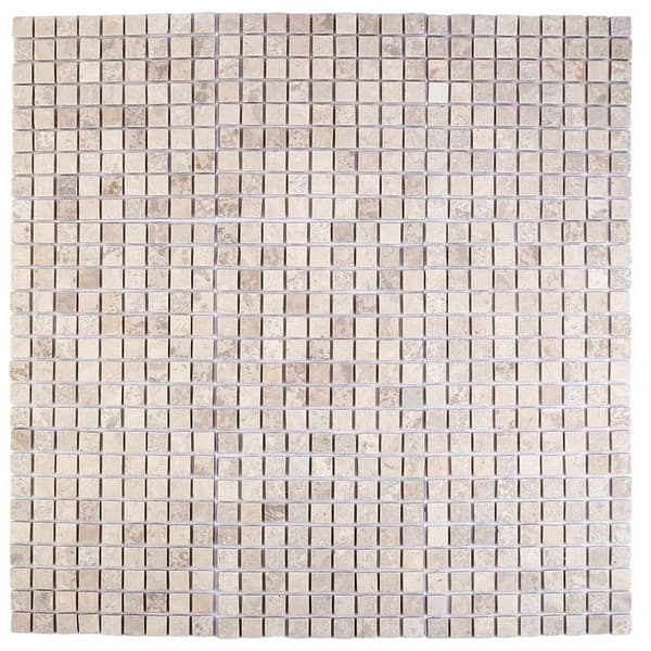 Mosaikplattor Gräddvit 30 x 30 cm Marmor