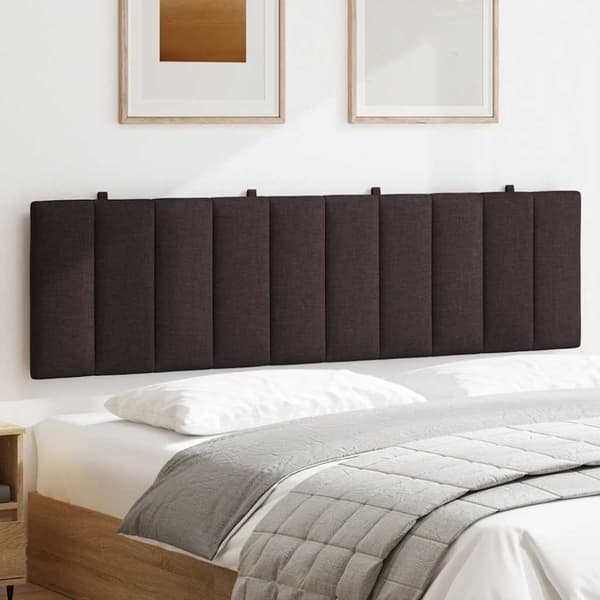 Headboard Cushion "Hanko" Dark Brown 180 cm Fabric