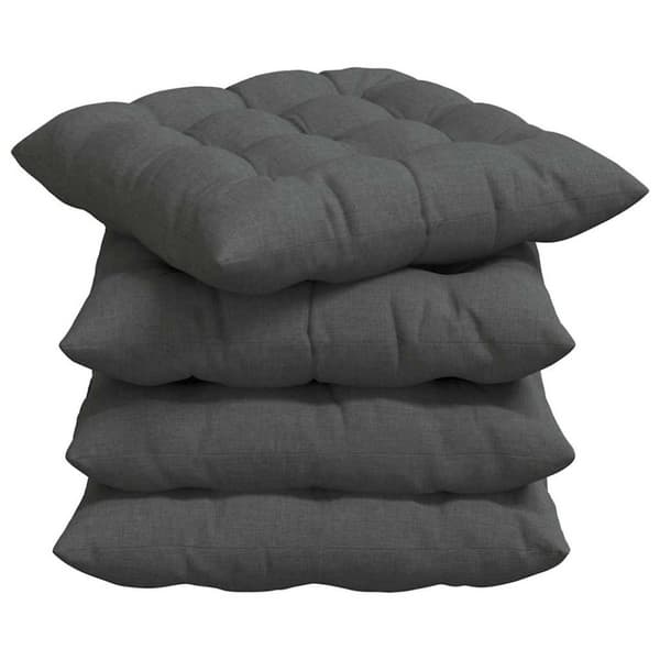 Sittkuddar 4 pcs Mörkgrå 40 x 40 x 6 cm tyg