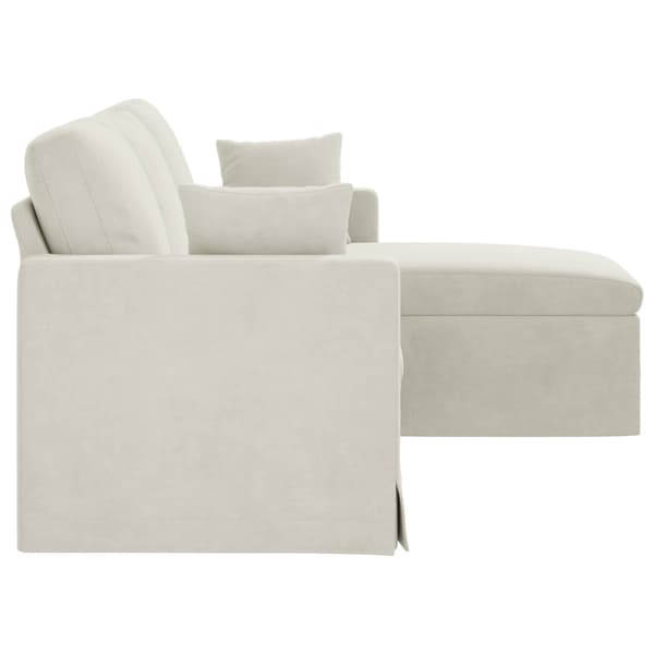Soffa Kräm 178 x 134 x 80 cm Sammet