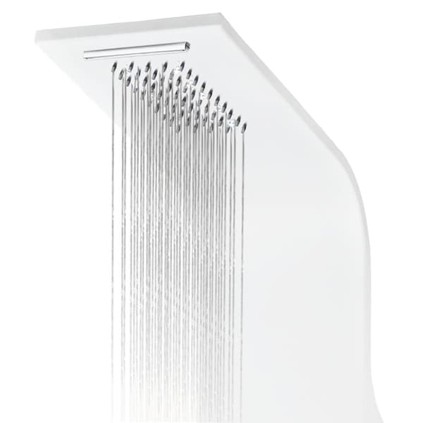 Duschpanel aluminium 20x44x130 cm vit