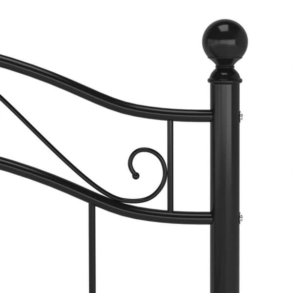 Sängram svart metall 100x200 cm