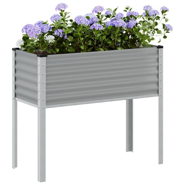 Odlingslåda grå 100x45x90 cm stål