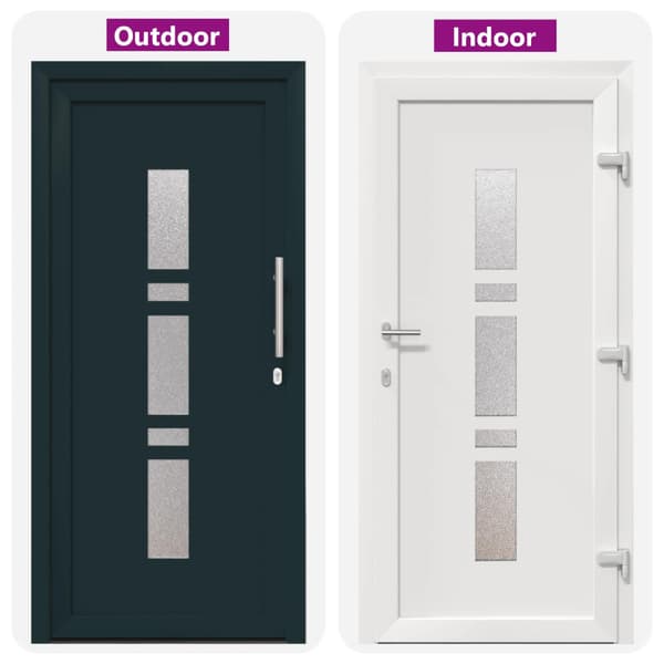 Framdörr Antracit 108 x 208 cm PVC