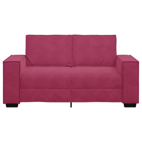 2-sitssoffa vinröd 160x78x84 cm sammet