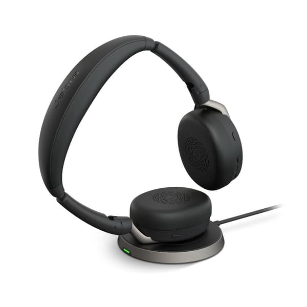 Jabra Evolve2 65 Flex MS Stereo - headset - USB-A - med trådlös laddningsplatta
