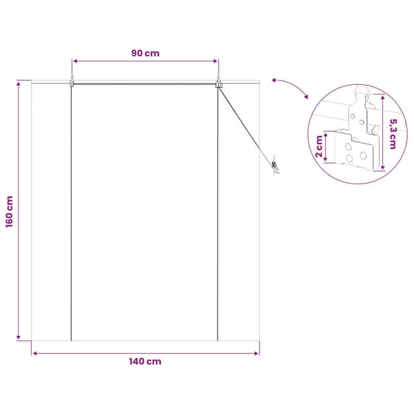 Rullgardin Brun 140 x 160 cm Bambu