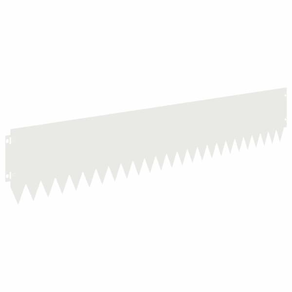 Kant för gräsmatta 10 pcs 103 x 20 cm Stål Vit