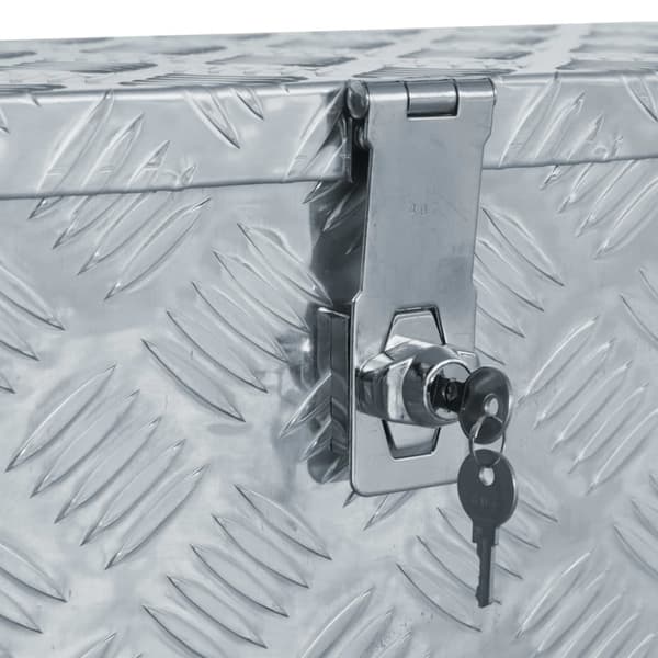 Förvaringslåda aluminium 61,5x26,5x30 cm silver