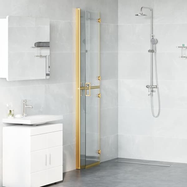 Walk-In duschvägg Guld 90 x 6.5 x 190 cm