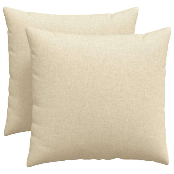 Sofakuddar 2 pcs Kräm 50 x 50 cm tyg