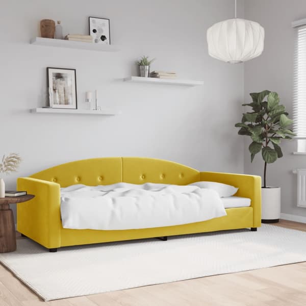Dagbädd gul 90x200 cm sammet