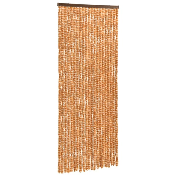 Insektsdraperi ockra och vit 56x185 cm chenille
